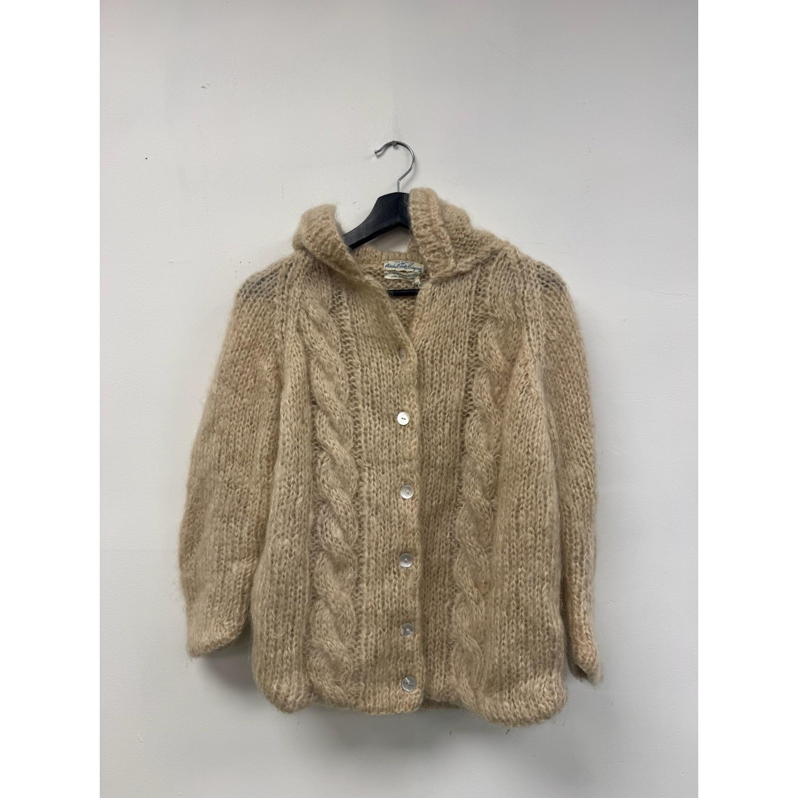 Vintage Marshall Field & Company Sweater Size 40 Mohair Hooded Made In Italy